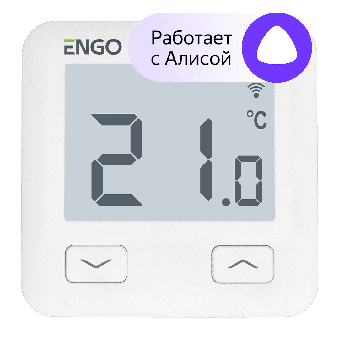Wi-Fi терморегулятор с датчиком пола, белый